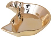 TALERZYK CERAMICZNY KURKA ZŁOTA 22X19X5 CM