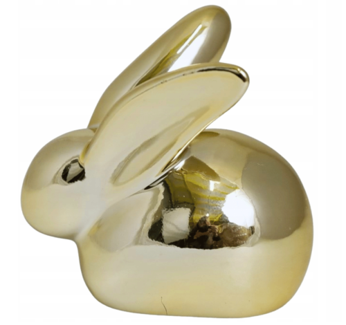 KRÓLIK CERAMICZNY ZŁOTY DUŻY 16x10x15 cm