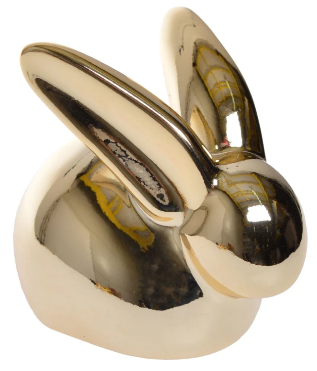 KRÓLIK CERAMICZNY ZŁOTY 10X6X9,5cm