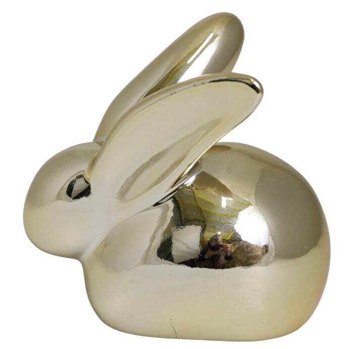 KRÓLIK CERAMICZNY ZŁOTY MAŁY 5,5X8X7,5 CM