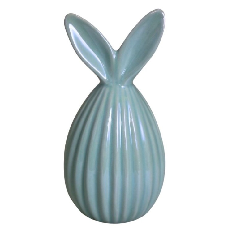 JAJKO CERAMICZNE Z USZAMI KRÓLIKA MIĘTOWE 7,5X7,5X15,5 CM