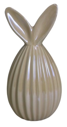 JAJKO CERAMICZNEZ USZAMI KRÓLIKA BEŻOWE 7,5X7,5X15,5 CM
