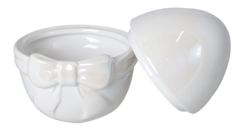 PUZDERKO CERAMICZNE JAJKO BIAŁE 10X10,5X12 CM