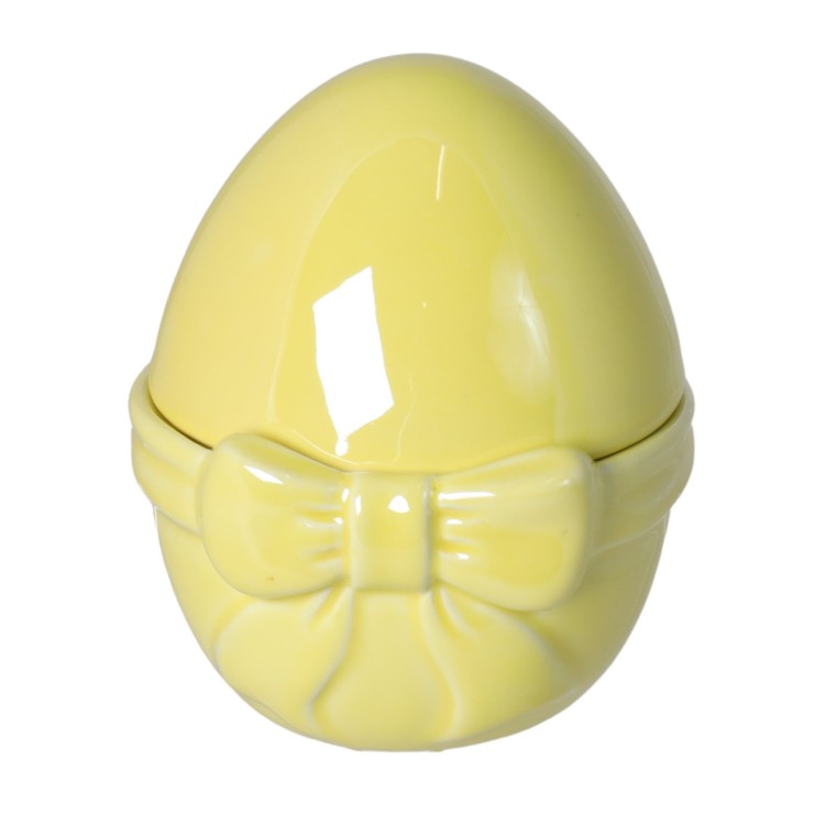 PUZDERKO CERAMICZNE JAJKO ŻÓŁTE 10X10,5X12 CM
