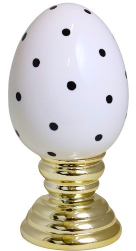 JAJKO-CERAMICZNE-BIAlE-W-CZARNE-KROPKI-NA POSTUMENCIE