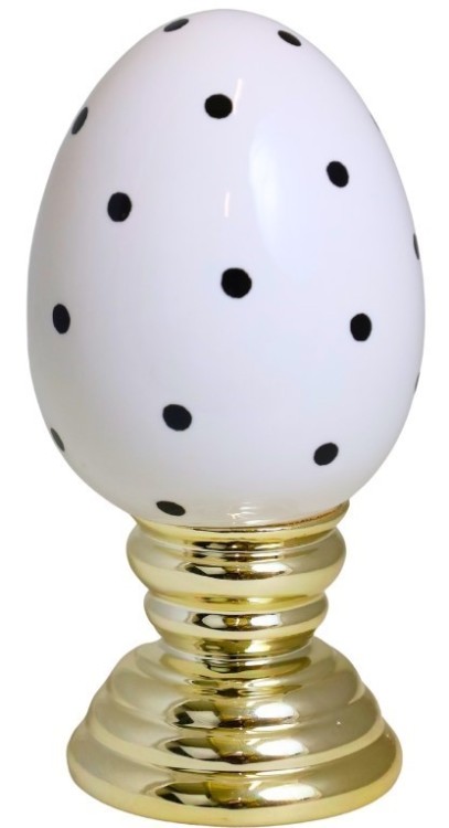 JAJKO-CERAMICZNE-BIAlE-W-CZARNE-KROPKI-NA POSTUMENCIE
