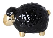 OWIECZKA CERAMICZNA CZARNO-ZŁOTA MAŁA 14,5X8,5X8,5 CM