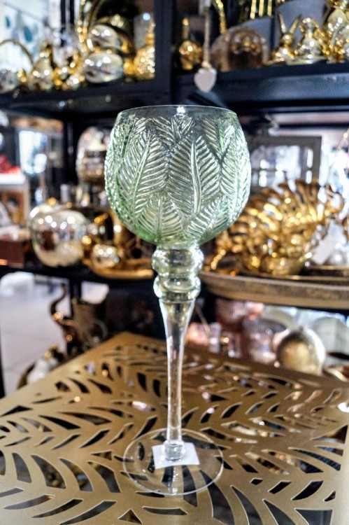 kielich-swiecznik-zielony-liscie-40cm