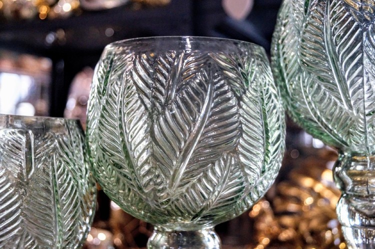 kielich-swiecznik-zielony-liscie-40cm