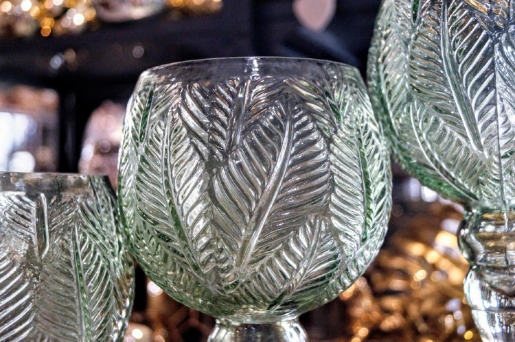 kielich-swiecznik-zielony-liscie-40cm