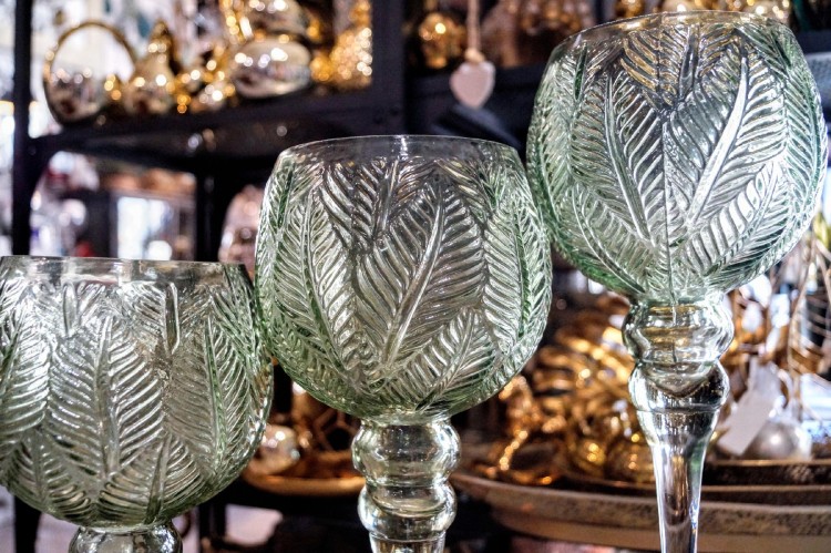 kielich-swiecznik-zielony-liscie-40cm