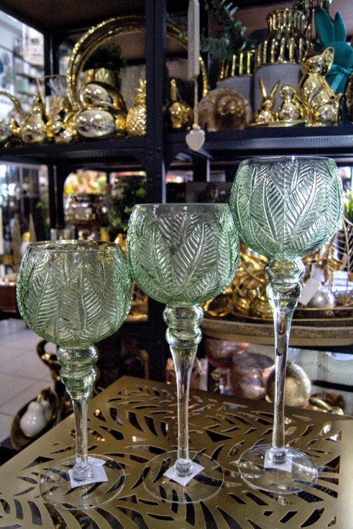 kielich-swiecznik-zielony-liscie-40cm