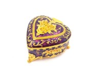 Szkatułka Metalowa w Kształcie Serca ZARĘCZYNY OBRĄCZKI