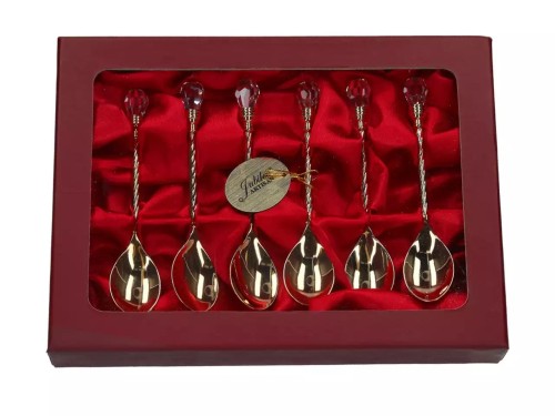 KPL. 6 ŁYŻECZEK  PRODUCTS WITH SWAROVSKI Carmani Crystals