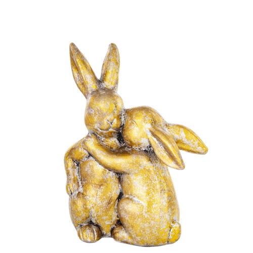 Ceramiczna Figurka Zakochane Zające Złota