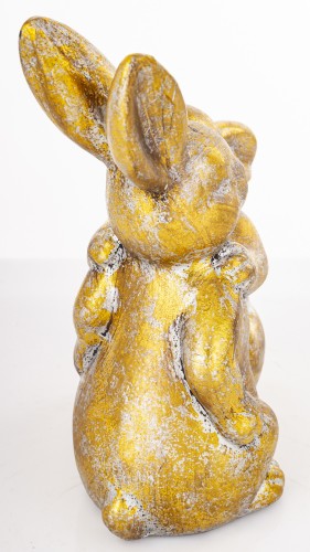 Ceramiczna Figurka Zakochane Zające Złota