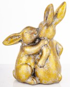 Ceramiczna Figurka Zakochane Zające Złota