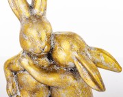 Ceramiczna Figurka Zakochane Zające Złota