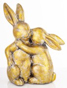 Ceramiczna Figurka Zakochane Zające Złota