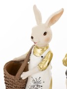 Zając Wielkanocny Figurka z Koszyczkiem Ozdoba