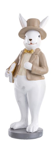 FIGURKA ZAJĄC Z KSIĄŻKĄ WIELKANOCNA
