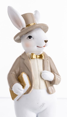 FIGURKA ZAJĄC Z KSIĄŻKĄ WIELKANOCNA