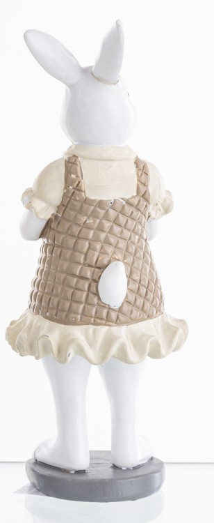 FIGURKA ZAJĄC W SUKIENCE ZŁOTE JAJKO