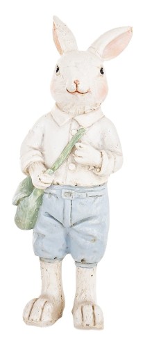 FIGURKA ZAJĄC Z TORBĄ CHŁOPIEC WIELKANOC