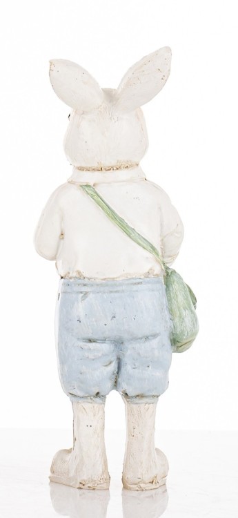 FIGURKA ZAJĄC Z TORBĄ CHŁOPIEC WIELKANOC