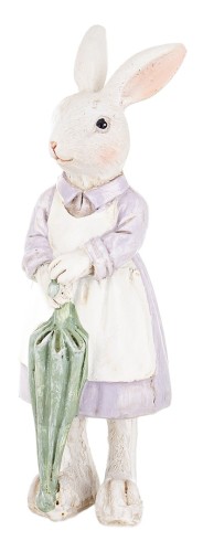 FIGURKA ZAJĄC Z PARASOLEM WIELKANOCNA