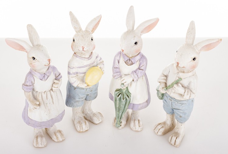 FIGURKA ZAJĄC Z PARASOLEM WIELKANOCNA