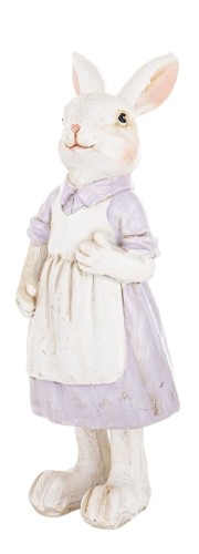 FIGURKA ZAJĄCZKA W FIOLETOWEJ SUKIENCE