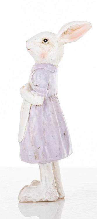 FIGURKA ZAJĄCZKA W FIOLETOWEJ SUKIENCE