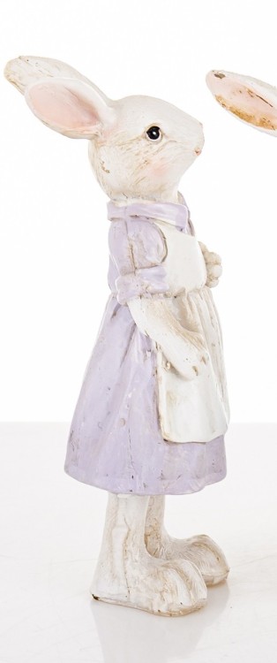 FIGURKA ZAJĄCZKA W FIOLETOWEJ SUKIENCE