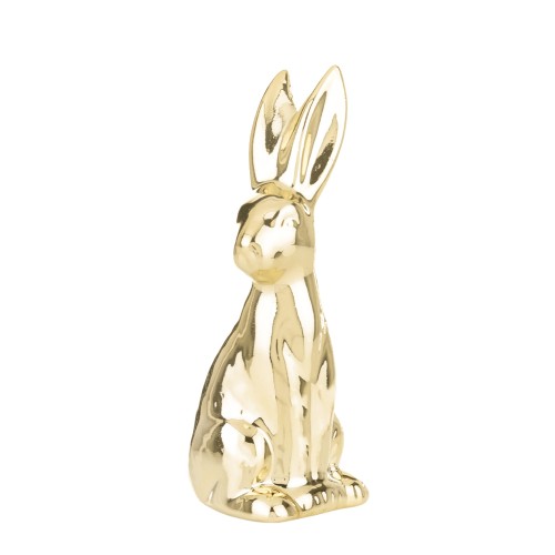 ZŁOTY ZAJĄC CERAMICZNY FIGURKA MINI GLAMOUR