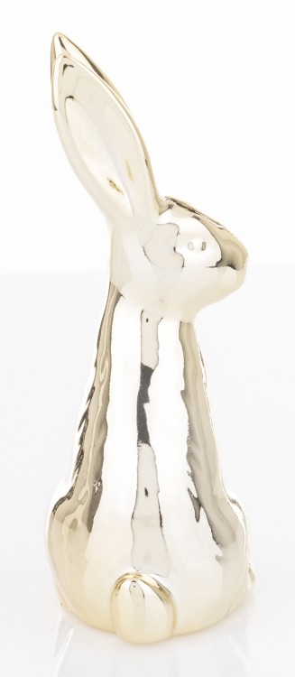 ZŁOTY ZAJĄC CERAMICZNY FIGURKA MINI GLAMOUR