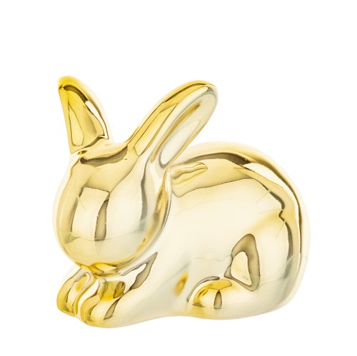 ZŁOTY ZAJĄC FIGURKA DOLOMIT GLAMOUR DEKORACJA