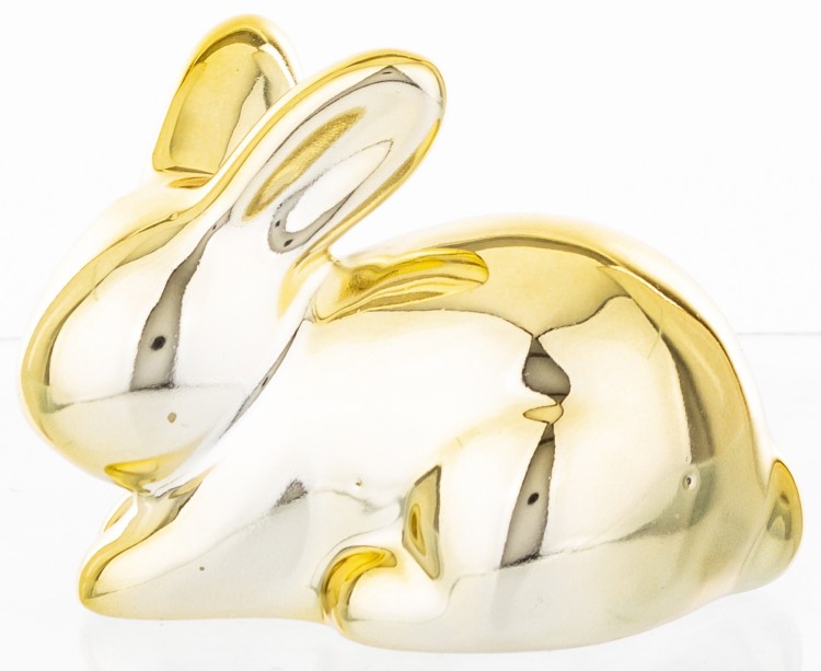 ZŁOTY ZAJĄC FIGURKA DOLOMIT GLAMOUR DEKORACJA