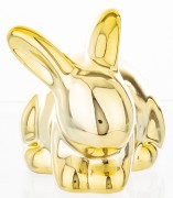 ZŁOTY ZAJĄC FIGURKA DOLOMIT GLAMOUR DEKORACJA