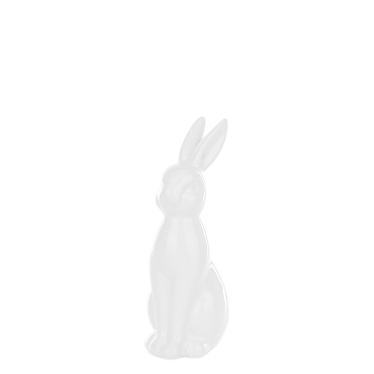 BIAŁY ZAJĄC CERAMICZNY FIGURKA NOWOCZESNA