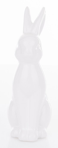BIAŁY ZAJĄC CERAMICZNY FIGURKA NOWOCZESNA
