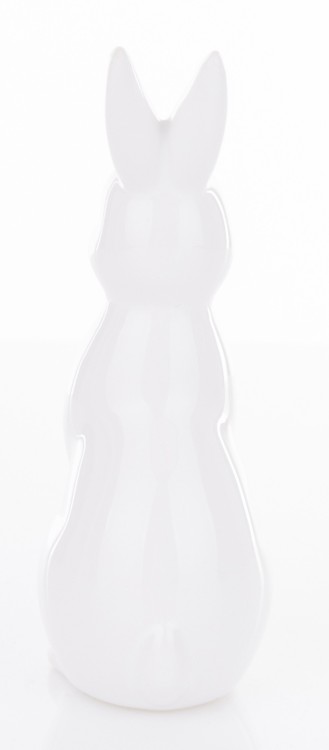 BIAŁY ZAJĄC CERAMICZNY FIGURKA NOWOCZESNA