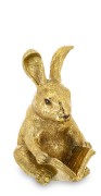 Figurka Zając Czytający Książkę Złoty  Glamour Prezent