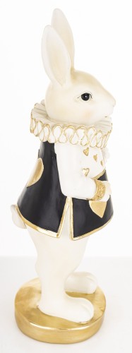 Figurka Królik Arlekin Serce Alicja w Krainie Czarów Glamour