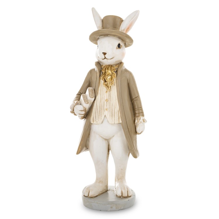 Figurka Zając Dżentelmen z Książką i Cylindrem