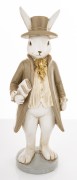 Figurka Zając Dżentelmen z Książką i Cylindrem
