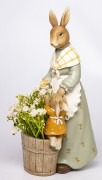 Figurka Wielkanocna Zające z Koszem Kwiatów
