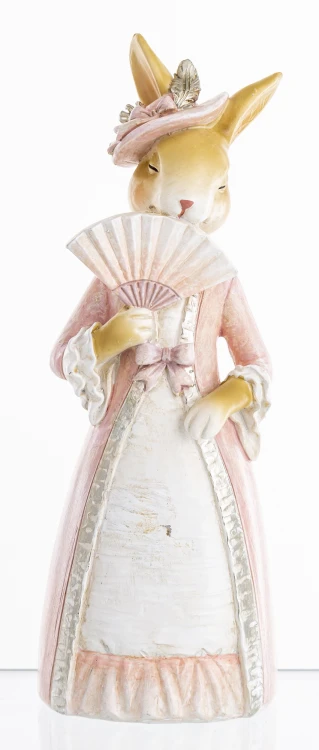 Figurka Królik Dama z Wachlarzem