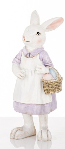Figurka Wielkanocna Króliczka z Koszyczkiem