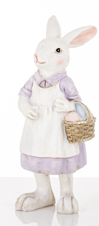 Figurka Wielkanocna Króliczka z Koszyczkiem